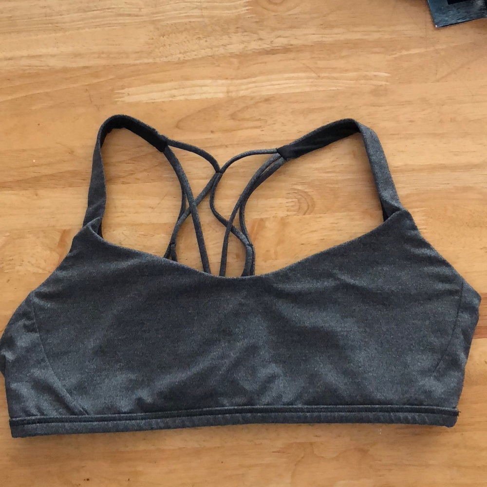 Grey Lulu lemon sports bra